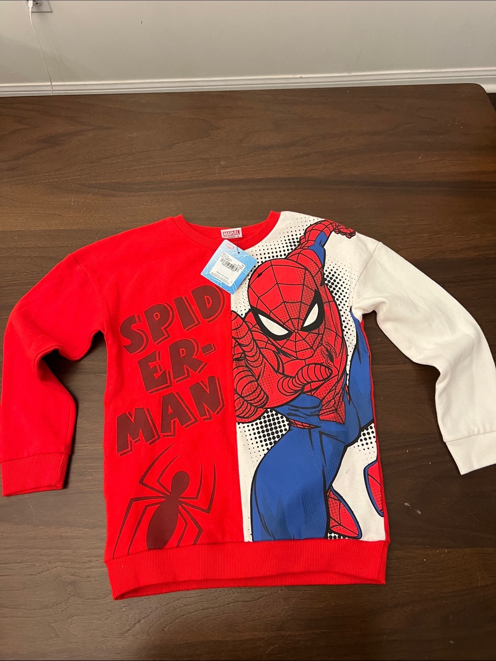 2 Sweaters - Kids GAP Dark Green Pullover Hoodie - Spider-man Sweater Size 6/7 - Picture 3 of 3